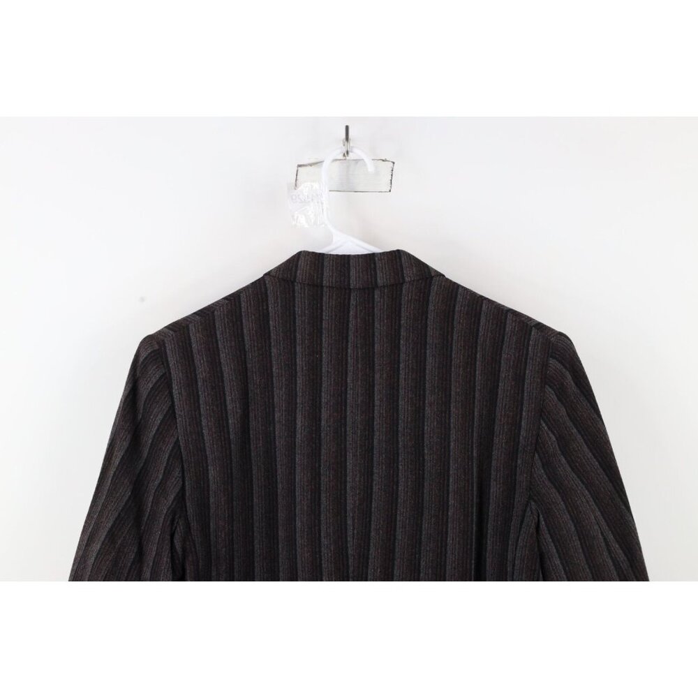Vintage 50s 60s Rockabilly Mens 40R Wool Striped Blazer Suit Coat Jacket USA - Picture 13 of 14